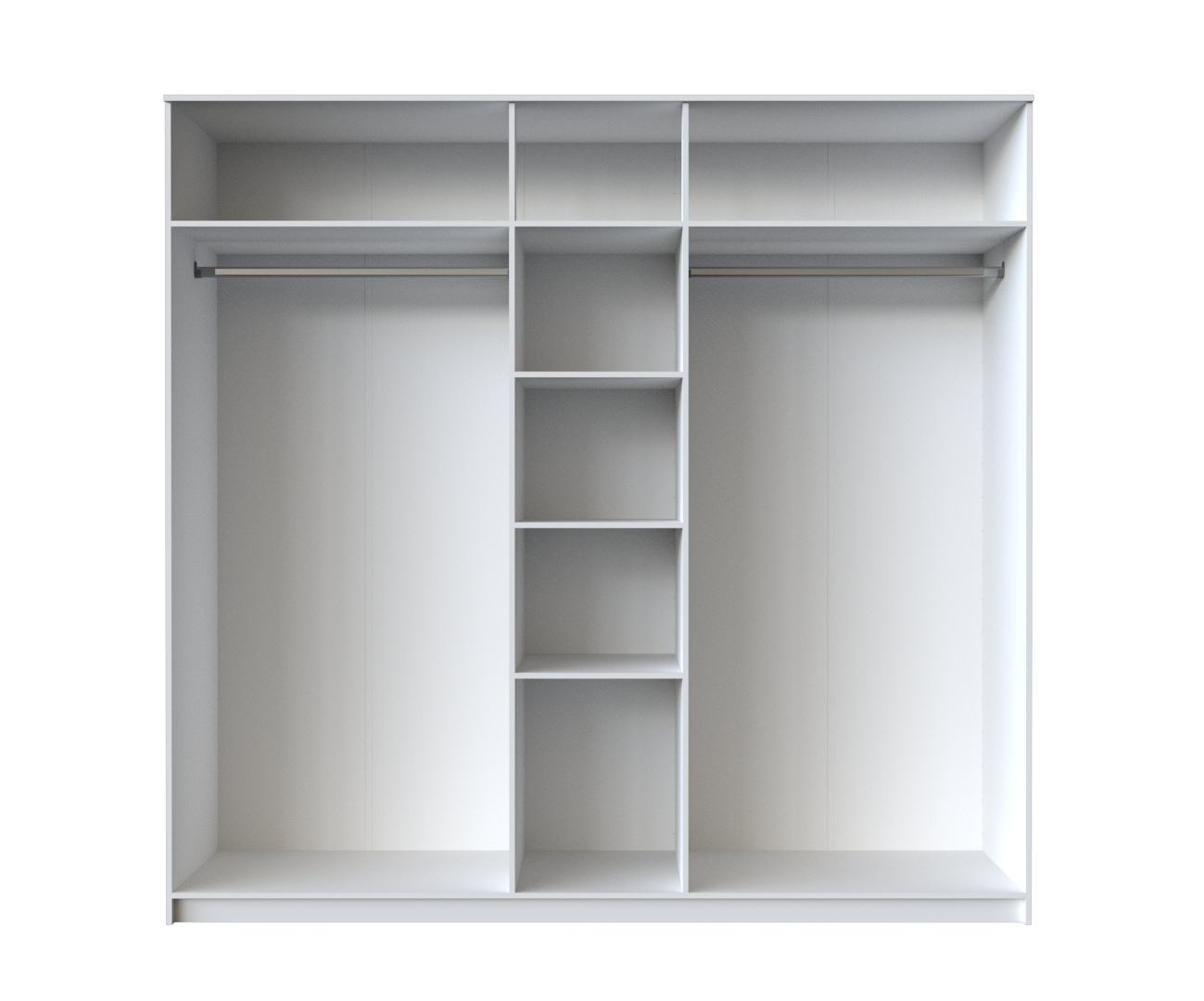 Wardrobe Henry 5Doors Grey/White (Limited 3 Months Warranty)