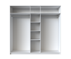 Wardrobe Henry 5Doors Grey/White (Limited 3 Months Warranty)