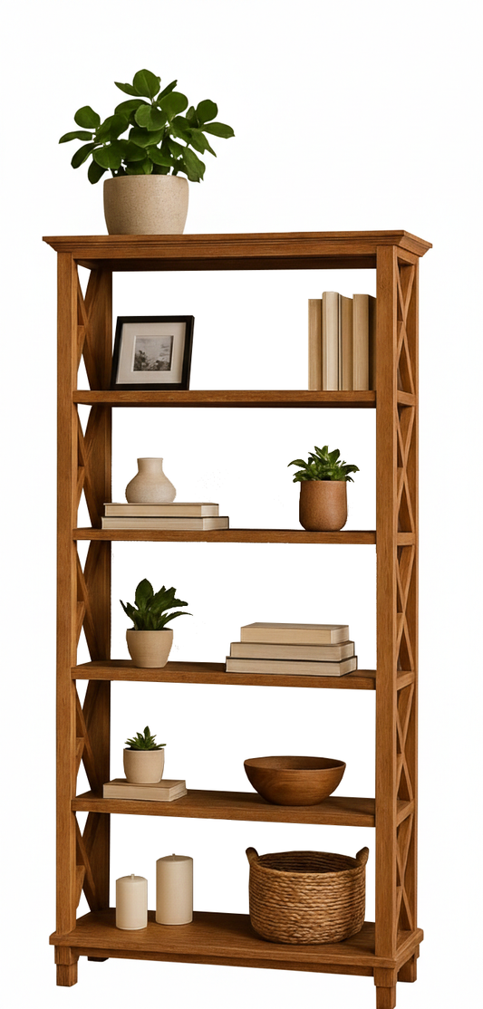Living Cross Open Shelf 120X35X190 N-Wb