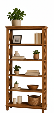 Living Cross Open Shelf 120X35X190 N-Wb