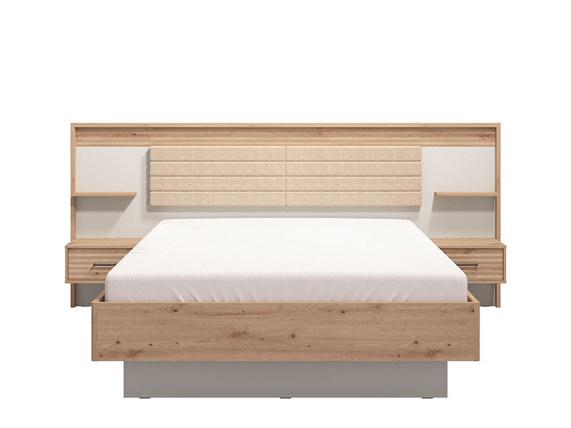 Beds Modena 160 Plus 11013685 160*200  Oak/Off White  (Limited 3 Months Warranty)