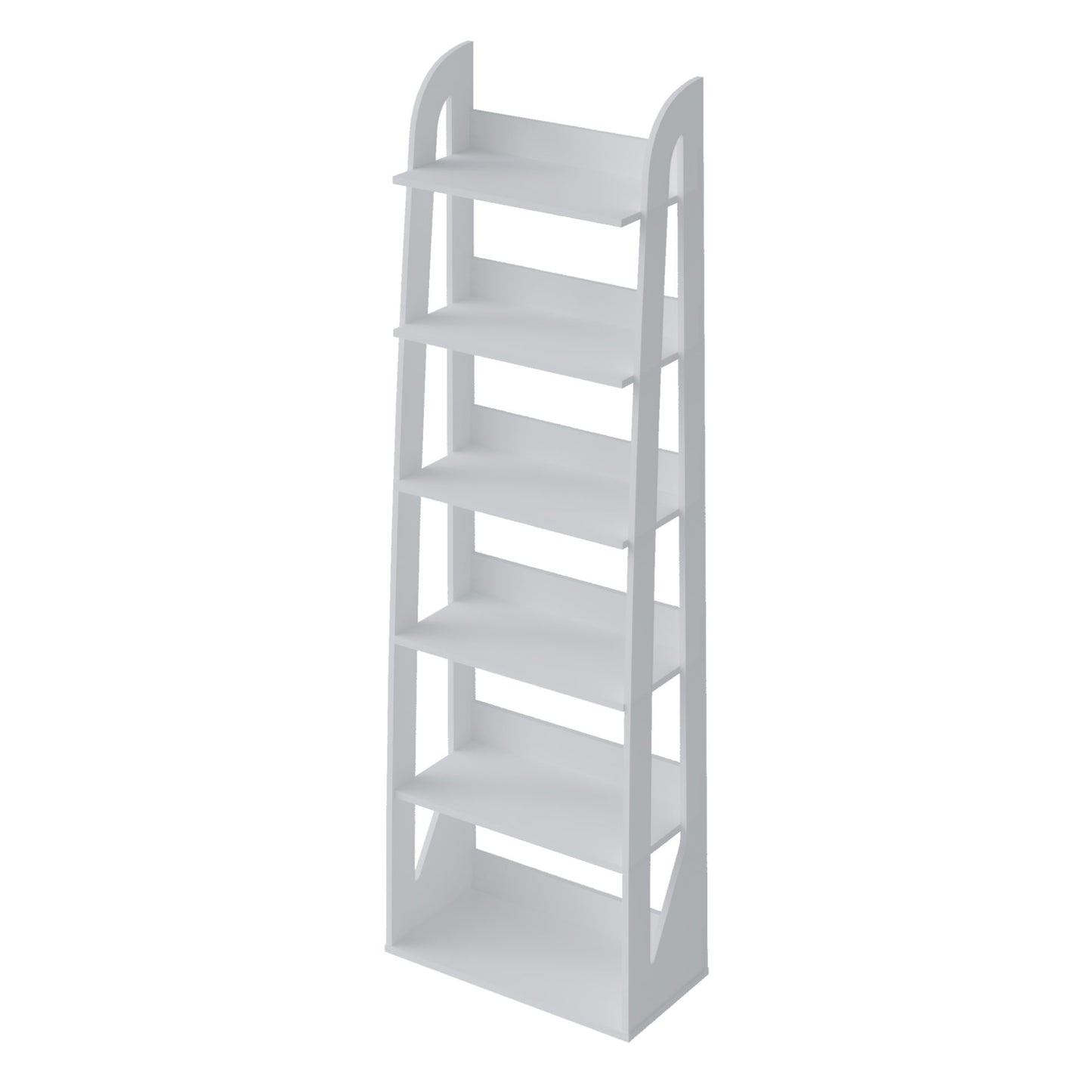 Bookcase Floripa 4363 6 Shelves  60*30*183.5Cm White (Limited 3 Months Warranty)