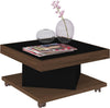 Coffee Table Saara 1208 Space On The Top  63*63*33.5Cm Walnut/Black (Limited 3 Months Warranty)