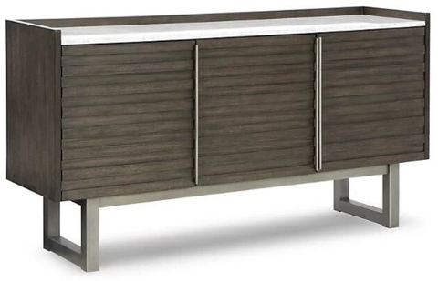 SERVER ARKENTON DINING ROOM SERVER D786-60 91.4CM*166.8CM*45.7CM GRAYISH BROWN/WHITE