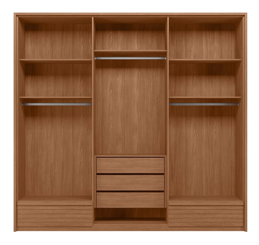 Wardrobe Democrata 163143Ep 6 Doors  Jatoba/Arena  (Limited 3 Months Warranty)