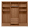 Wardrobe Democrata 163143Ep 6 Doors  Jatoba/Arena  (Limited 3 Months Warranty)