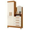 Dresser New Capri 232-298 2 Doors With 4 Drawers  103*179*38Cm Cinnamon/Off White  (Limited 3 Months Warranty)