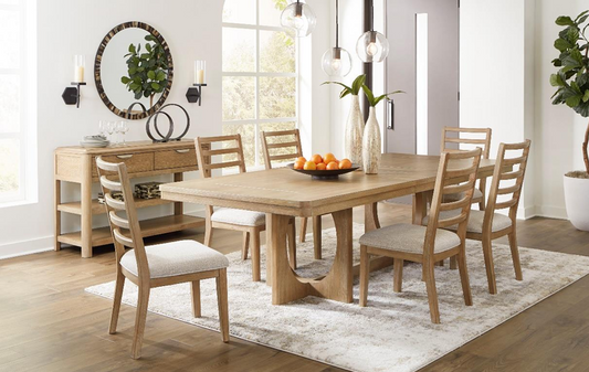 Dining Table Rencott D781 (1 table + 8 chairs) Package
