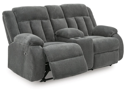 SOFA DBL REC PWR LOVESEAT W CONSOLE GREELY BEND 2140596