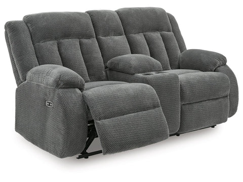 SOFA DBL REC PWR LOVESEAT W CONSOLE GREELY BEND 2140596