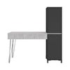 Office Table Fusion 6277 One Drawer With 2 Shelves  137.8*60.3*141.2Cm Concrete / Black  (Limited 3 Months Warranty)