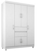 Wardrobe Ecom Ii 62020/120 6 Door & 2 Drawers  128*181*47Cm White (Limited 3 Months Warranty)