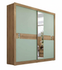 Wardrobe Copenhagen 5805 2 Sliding Doors  W227*H230*D58Cm Cappuccino/Menta  (Limited 3 Months Warranty)