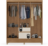 Wardrobe Flash  62920/140 6 Doors With 2 Drawers  149*181*47 Cm Almond / Off White  (Limited 3 Months Warranty)