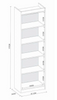 Bookcase Sapiranga 0187R-38 5 Shelves  W57*H177Cm Bright Pink  (Limited 3 Months Warranty)