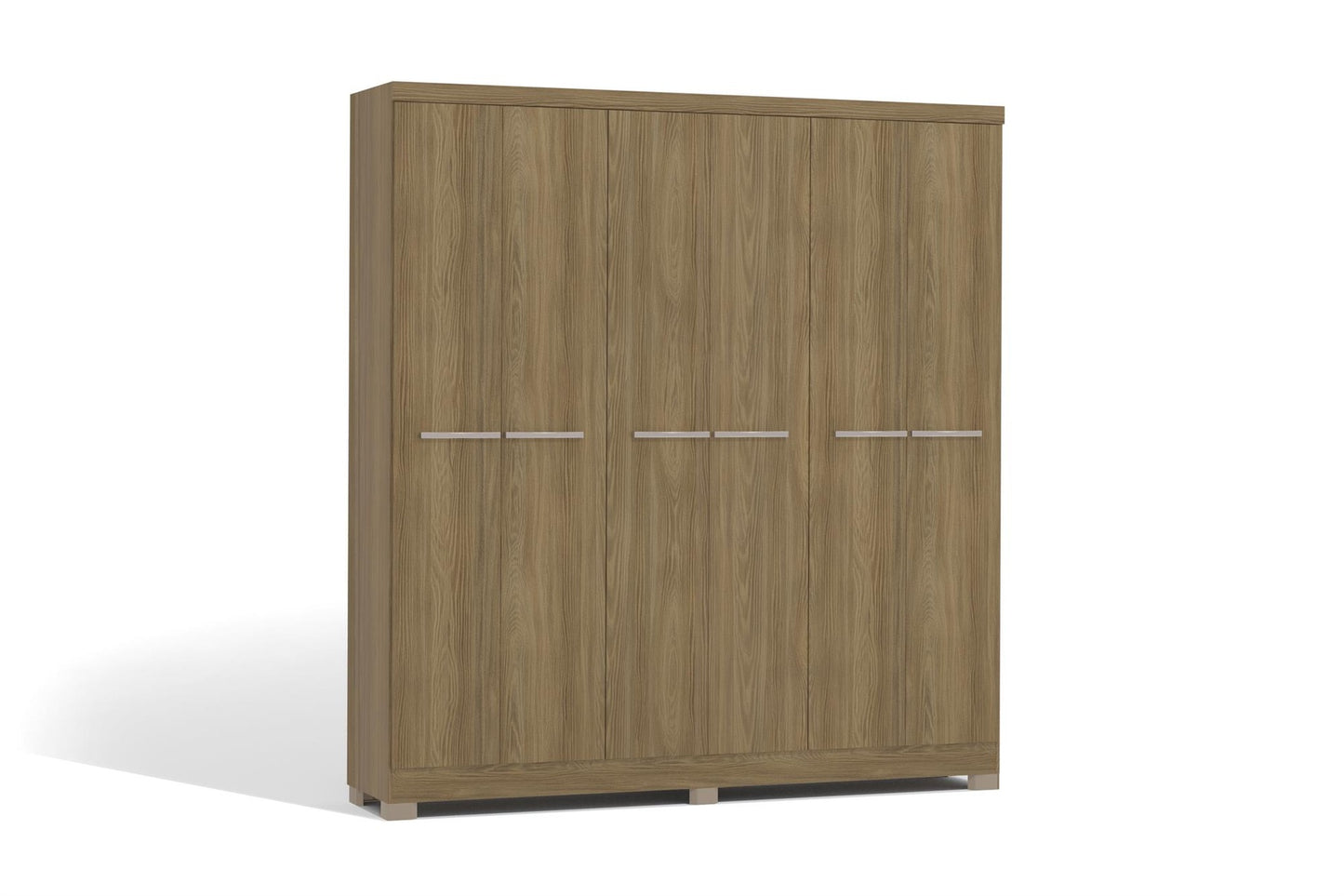 Wardrobe E530-Ng 6 Pts + 2 Tirs  217*202*47Cm Nogueira  (Limited 3 Months Warranty)