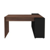 Office Table Nero 6080 8 Spacious Niches  140.3*130*75.4Cm Brown/Black  (Limited 3 Months Warranty)