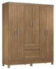 Wardrobe Flash  62920/134 6 Doors With 2 Drawers  149*181*47 Cm Almond (Limited 3 Months Warranty)