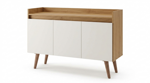 Cabinet Retro 5336R-355 3 Doors  H86*W109*D38Cm Canela/ Off White ( Limited 3 Months Warranty )