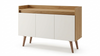 Cabinet Retro 5336R-355 3 Doors  H86*W109*D38Cm Canela/ Off White ( Limited 3 Months Warranty )