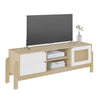 Tv Stand Nature 4606 Up To 65 / 1 Door With 2 Drawers  160*40*43Cm Natural/White (Limited 3 Months Warranty)
