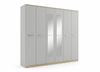 Wardrobe Sunrise 6 Doors  White Gloss ( Limited 3 Months Warranty )
