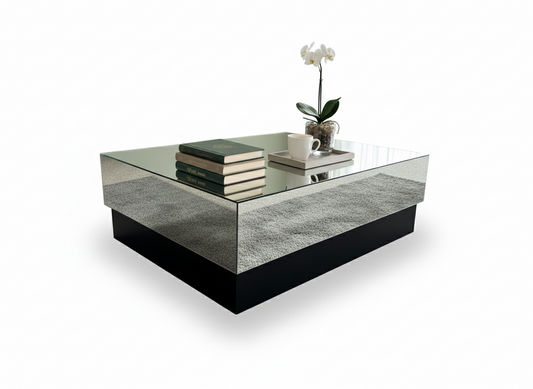 Coffee Table 2577 Centre Table With Mirror  35.5*100*70.9Cm Grabhite (Limited 3 Months Warranty)