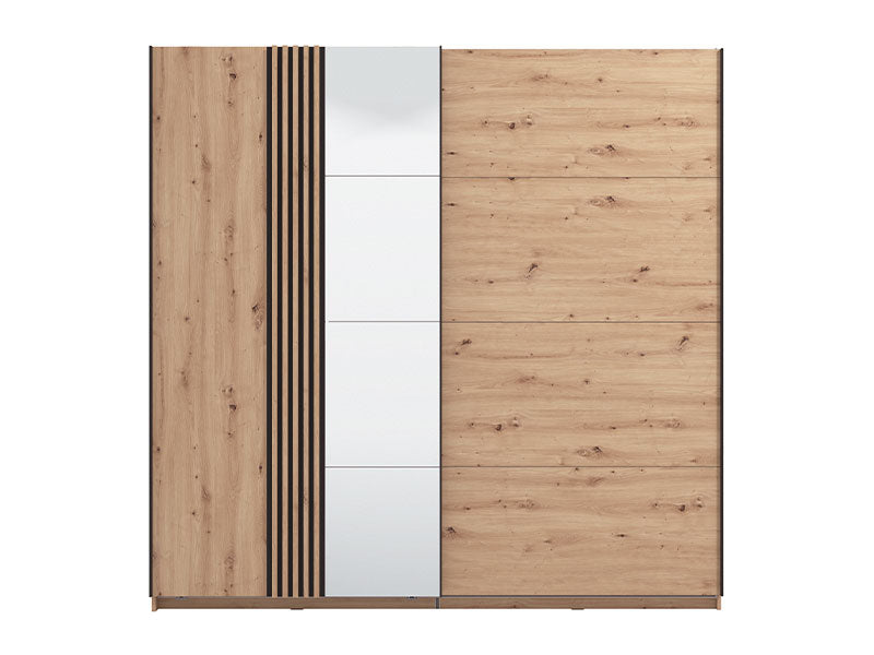 Wardrobe Ascalon 220 Og 2 Sliding Doors  220*61*217.5Cm Light Brown (Limited 3 Months Warranty)