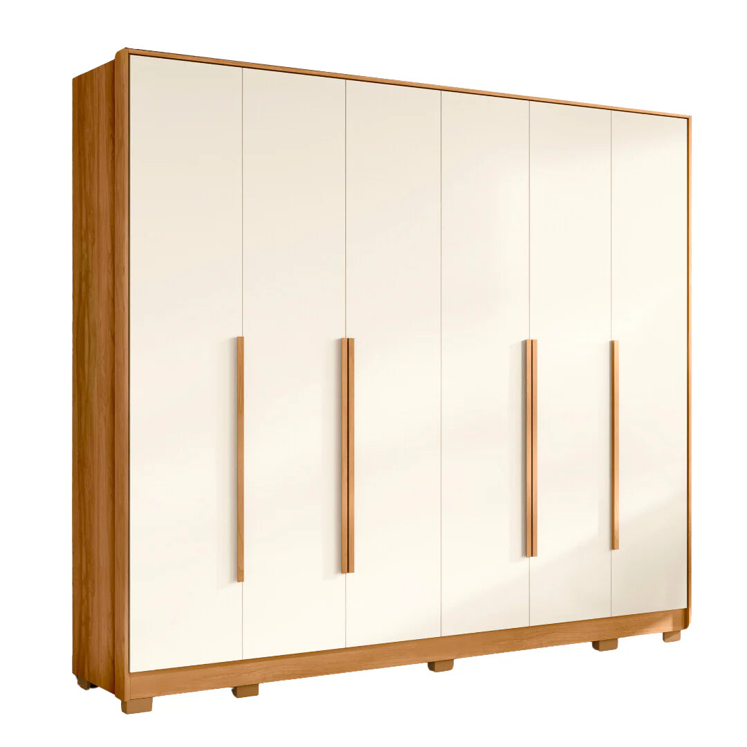 Wardrobe Fascinio 21648-291 6 Doors With 6 Drawers  270*230*56Cm Cinnamon/Off White  (Limited 3 Months Warranty)