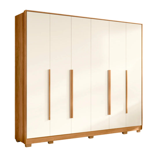 Wardrobe Fascinio 21648-291 6 Doors With 6 Drawers  270*230*56Cm Cinnamon/Off White  (Limited 3 Months Warranty)