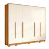 Wardrobe Fascinio 21648-291 6 Doors With 6 Drawers  270*230*56Cm Cinnamon/Off White  (Limited 3 Months Warranty)