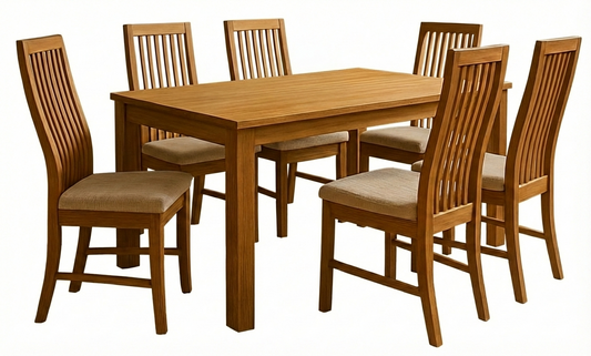 Dining Set Balegong Table + 6 Chairs 150X80X78 Wb