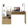 Office Table Mp6003.0001 With Drawer  106.2*149*48Cm Rustic / White  (Limited 3 Months Warranty)