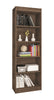 Bookcase 0187R-358 Sapiranga 5 Shelves   Mocaccino Rustico  (Limited 3 Months Warranty)