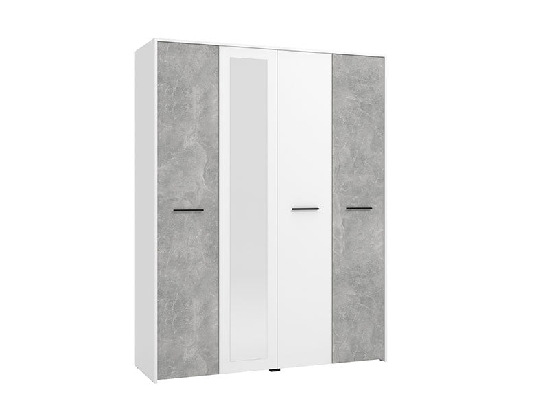 Wardrobe Varadero 4 Doors  157.5*53*203.5Cm Grey  (Limited 3 Months Warranty)