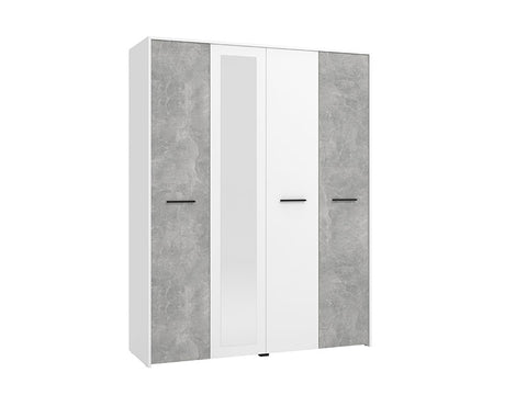 Wardrobe Varadero 4 Doors  157.5*53*203.5Cm Grey  (Limited 3 Months Warranty)