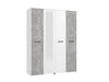 Wardrobe Varadero 4 Doors  157.5*53*203.5Cm Grey  (Limited 3 Months Warranty)