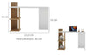 Office Table Mp6002.001 1 Shelve  90.5*121.5*45Cm White/Rustic  (Limited 3 Months Warranty)