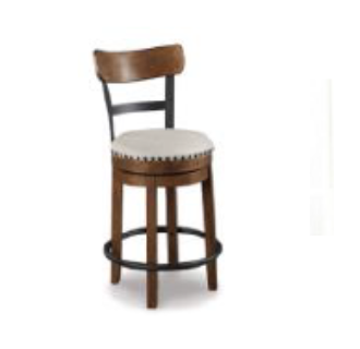 DINING CHAIR VALEBECK UPH SWIVEL BARSTOOL (1/CN) D546-424 93.9CM*49.5CM*49.5CM BROWN