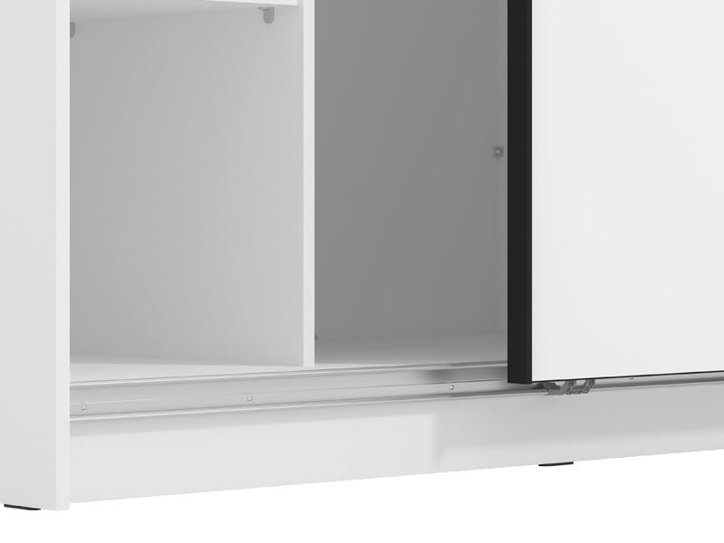 Wardrobe Sierra 240 Og 2 Doors Sliding  210*63*210 White  (Limited 3 Months Warranty)