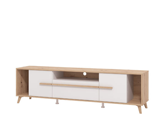 Tv Stand Orleans 11013346 2 Doors  189*40*52Cm Oak / White (Limited 3 Months Warranty)