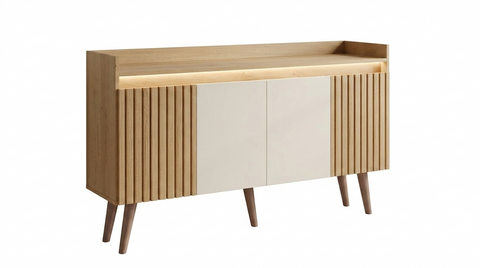 Cabinet Retro 5335R-355 4 Doors  H86*W144*D38Cm Canela/ Off White (Limited 3 Months Warranty)