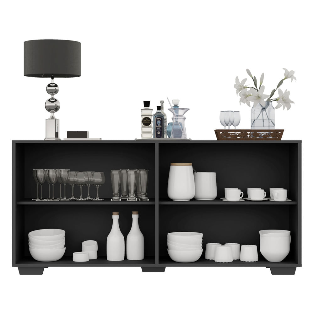 Buffet Mp3557 4 Doors  74*123*32Cm Black (Limited 3 Months Warranty)