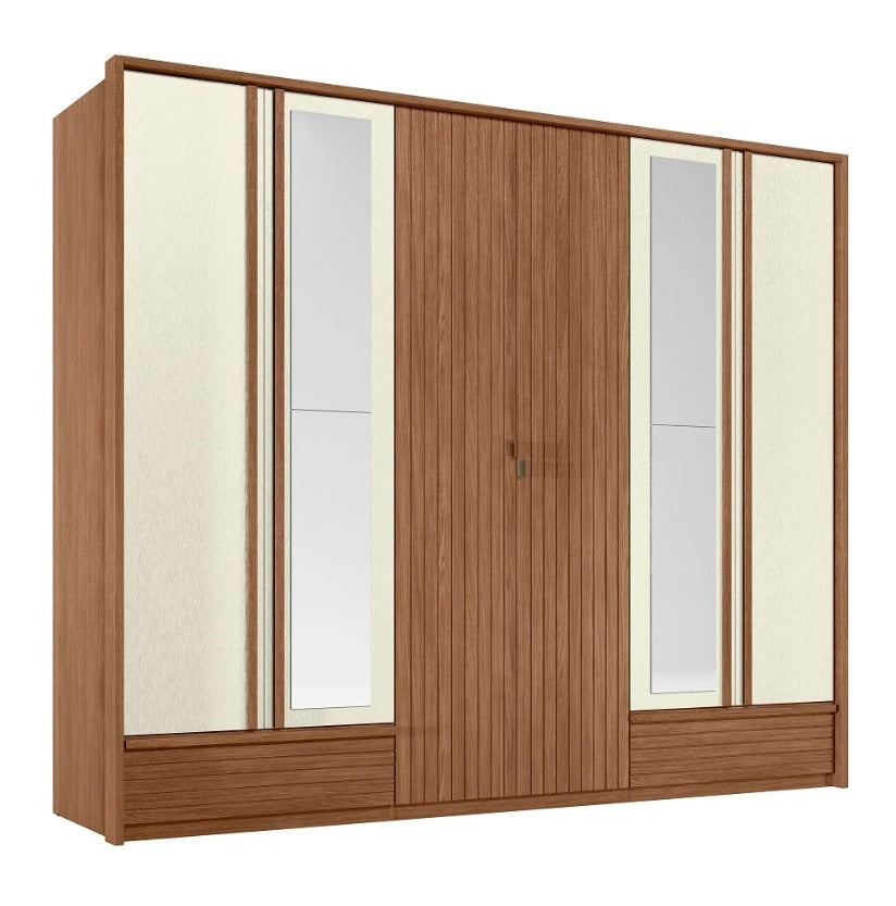 Wardrobe Democrata 163143Ep 6 Doors  Jatoba/Arena  (Limited 3 Months Warranty)