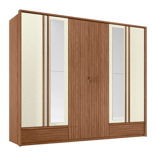 Wardrobe Democrata 163143Ep 6 Doors  Jatoba/Arena  (Limited 3 Months Warranty)
