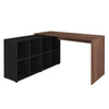 Office Table Nero 6080 8 Spacious Niches  140.3*130*75.4Cm Brown/Black  (Limited 3 Months Warranty)