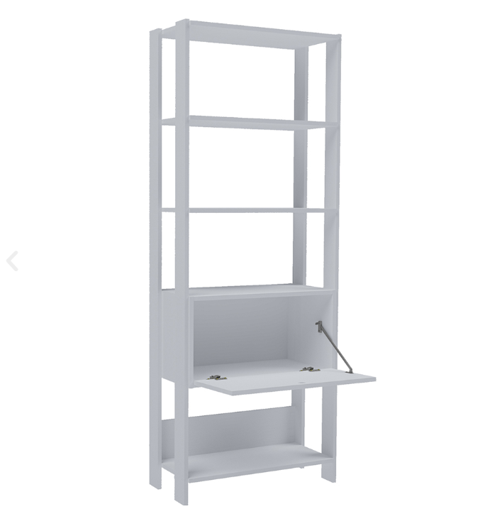 Bookcase Match 4372 4 Shelves  63*32*166Cm White (Limited 3 Months Warranty)
