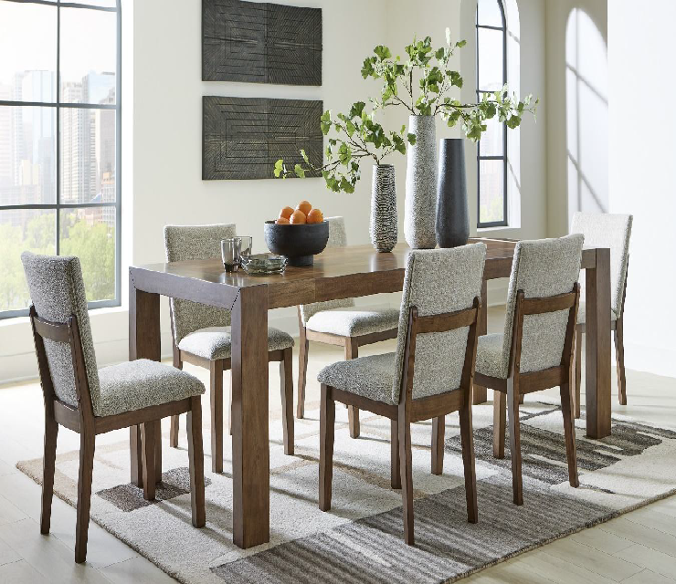 DINING SET KRAEBURN D496 (TABLE + 8 CHAIRS) PACKAGE