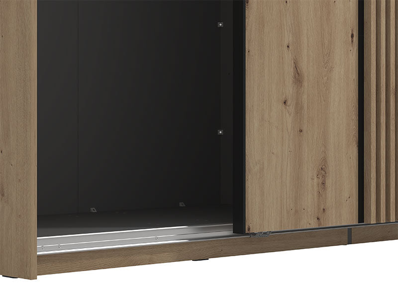 Wardrobe Ascalon 220 Og 2 Sliding Doors  220*61*217.5Cm Light Brown (Limited 3 Months Warranty)