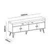 Tv Stand Liberty 4609 Up To 65 / 4 Doors  160*33.5*62Cm Black (Limited 3 Months Warranty)